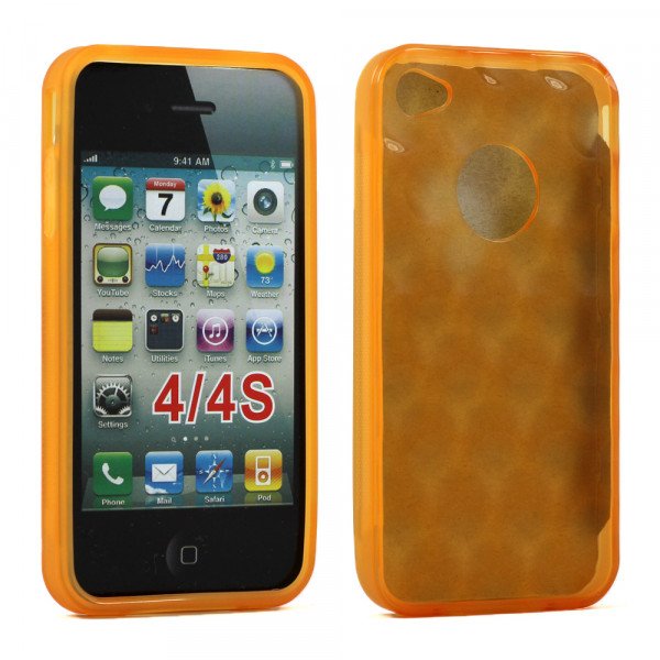 Wholesale iPhone 4S 4 Bubble Gel Case (Yellow)